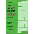 Buku Teks Analisis Anorganik Kualitatif  Makro dan Semimikro bagian I