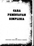 Cara Pembuatan Simplisia