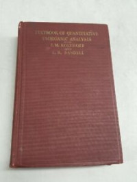 Textbook of Quantitative Inorganic Analysis